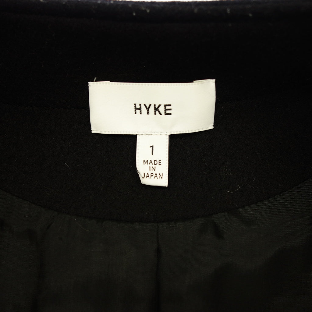 Good Condition◆Hike Vest Melton Work Long Vest Wool Men's Size 1 Black 212-17310 HYKE [AFB8] 