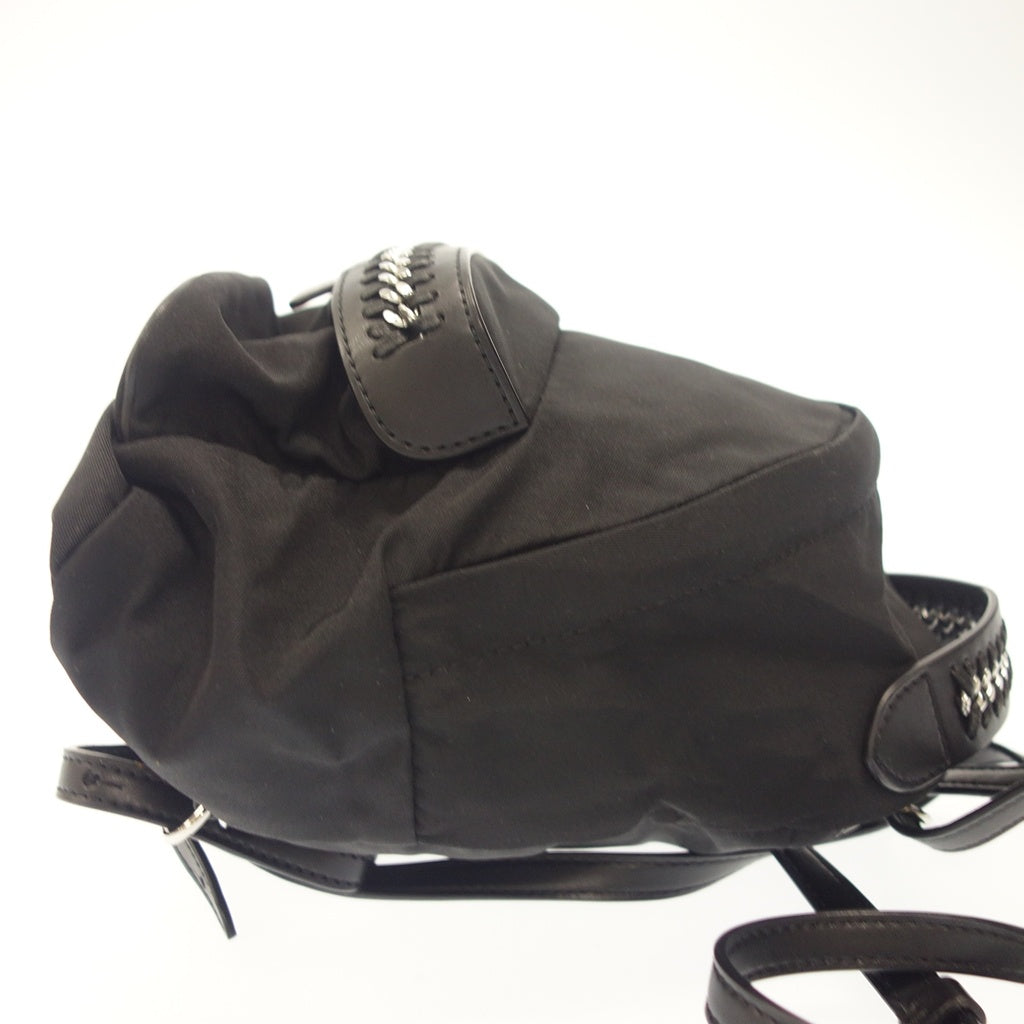 Very good condition ◆ Stella McCartney Mini Backpack Ferrabella Nylon Leather Black STELLA McCARTNEY [AFE12] 