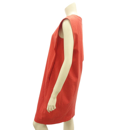 Good condition◆Hermes Sleeveless Dress Cotton Women's Red Size 34 Hermes [AFB4] 