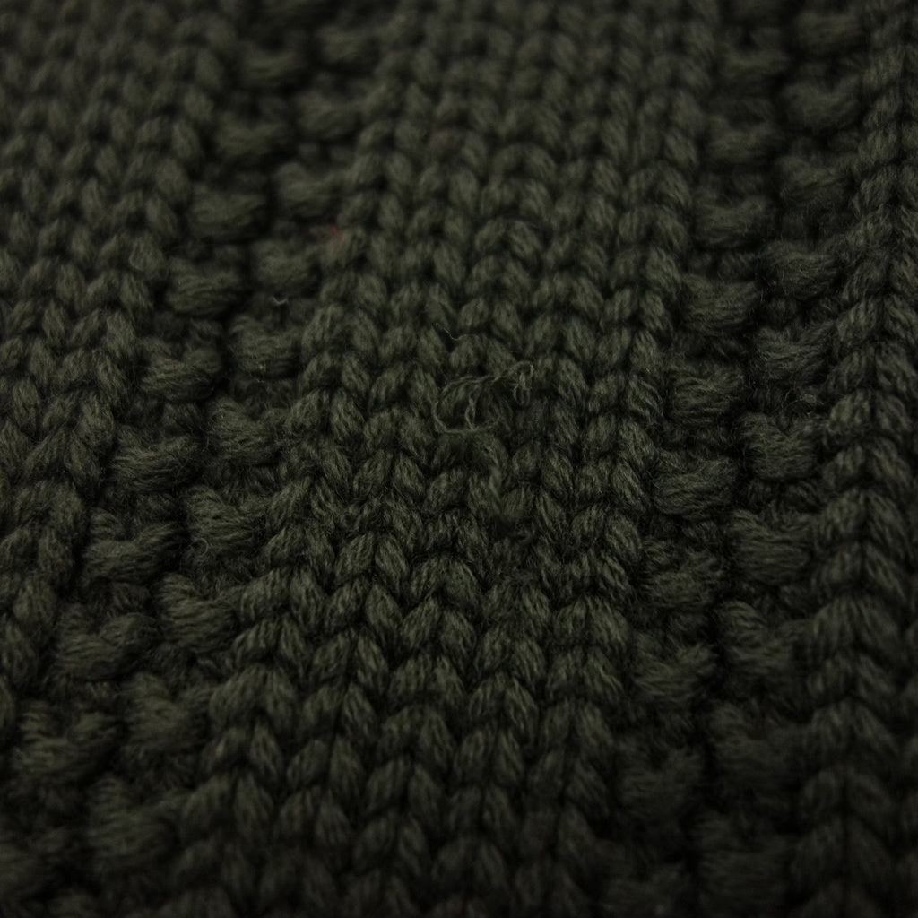 Good Condition◆Hermes Knit Sweater Zip Design Men's Khaki Size S HERMES [AFB17] 