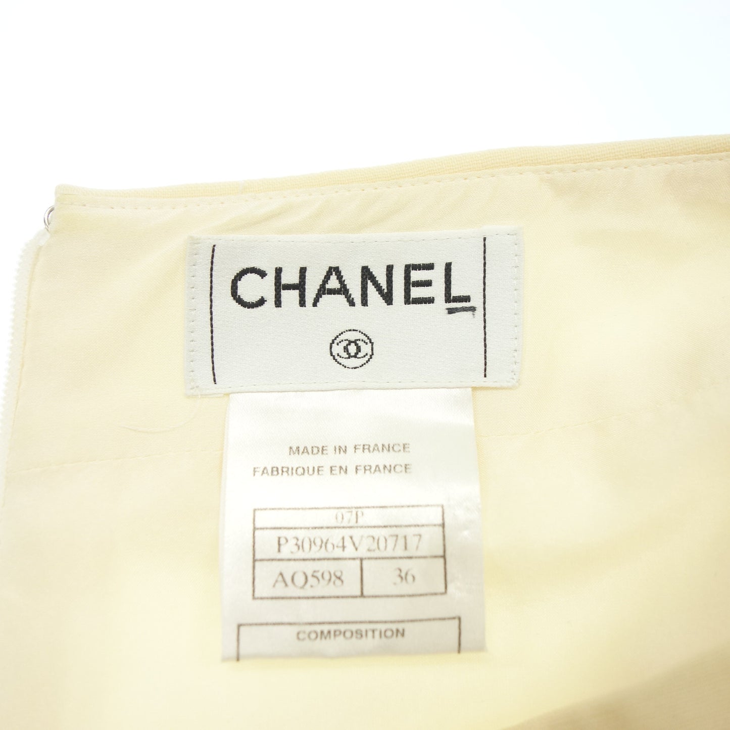 CHANEL 裙子 Coco Button 07P 女士 Cream 36 CHANEL [AFB23] [二手货] 