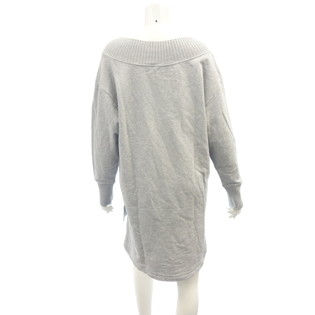 Used ◆ MM6 Maison Martin Margiela Sweat One Piece Ribbed V Neck Cotton Women's Gray Size S MM6 Maison Martin Margiela [AFB49] 