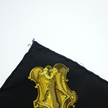 Very beautiful item◆Hermes scarf KARE90 LES CLES THE KEYS RARE black HERMES [AFI20] 