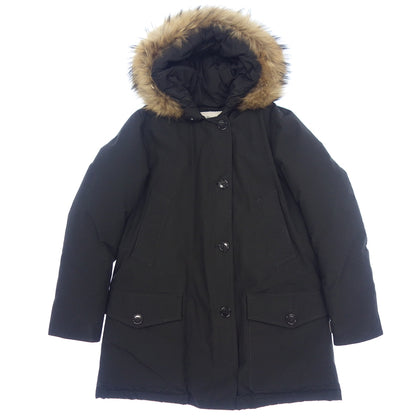 状况良好 ◆ Woolrich 羽绒外套 Arctic 派克大衣 女式黑色 L 码 WWOU0540 WOOLRICH ARCTIC 可拆卸皮草派克大衣 [AFA10] 