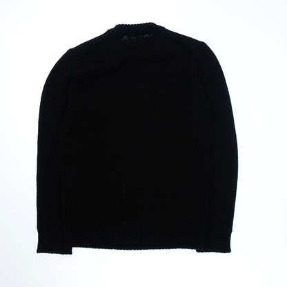 FENDI Knit Sweater Front Logo Kagiami Men's 46 Black FENDI [AFB40] [Used] 