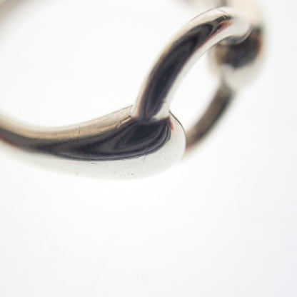 Good Condition◆Hermes Ring Horsebit Ring Ag925 Silver No. 12 HERMES [LA] 