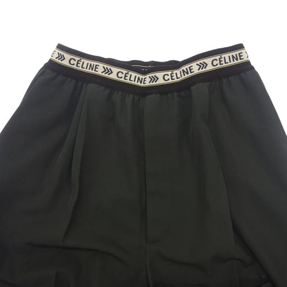 Good condition ◆ Celine Phoebe period waist logo elastic wide pants navy size 38 2 1V33 261C CELINE [AFB21] 