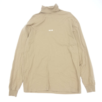 MSGM High Neck Microgo Long T-shirt 3340MM195 2022 Men's Beige L MSGM [AFB3] [Used] 