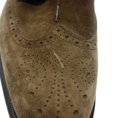 Salvatore Ferragamo Leather Shoes Wingtip Suede Men's Brown 8 Salvatore Ferragamo [AFC46] [Used] 