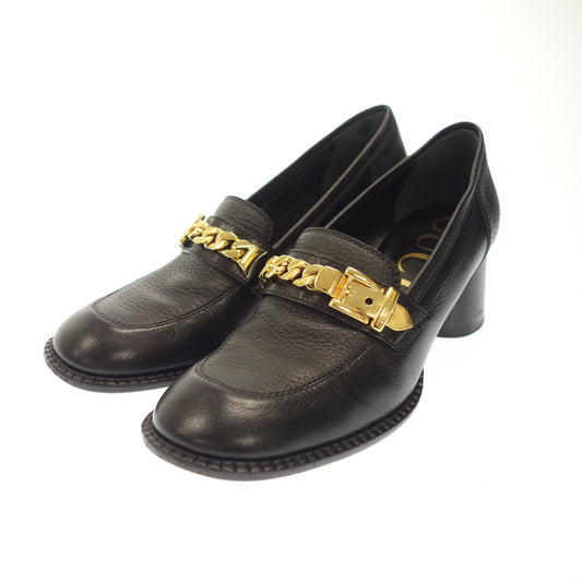 Very good condition ◆ Gucci midsole pumps with metal fittings 626594 Women's 37 Black GUCCI [AFC54] 