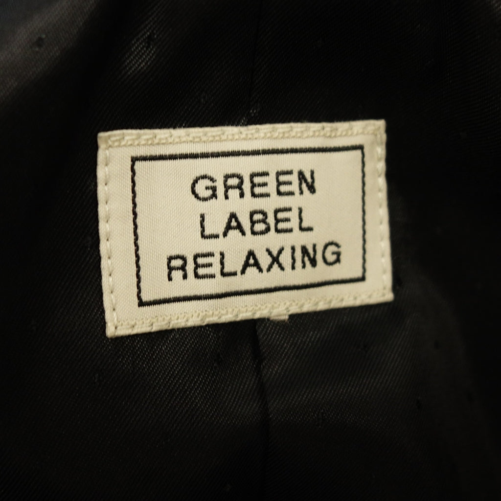 極美品◆グリーンレーベルリラクシング ウインドーペンジャケット メンズ 黒 UNITED ARROWS green label relaxing 【AFB9】