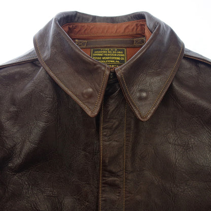 Very good condition◆Buzz Rickson's Leather Jacket TYPE A-2 BR80579 Men's Size 38 Brown BUZZ RICKSON'S [AFG1] 