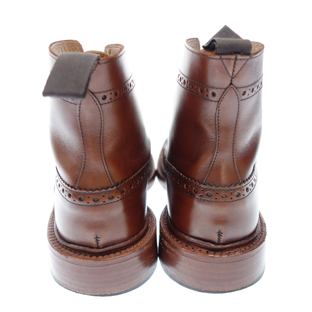 美品◆トリッカーズ レザーシューズ カントリーブーツ M5634 ストウ STOW メンズ 茶系 UK7.5 Tricker’s【LA】