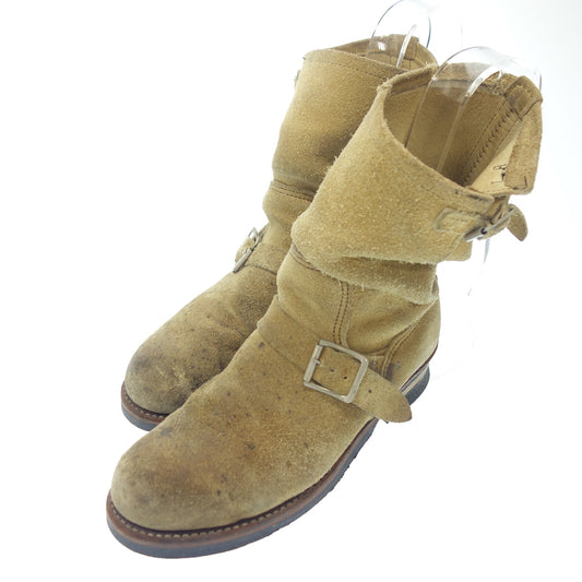 Used ◆Red Wing Engineer Boots Suede Men's Beige Size 8 REDWING [AFC10] 