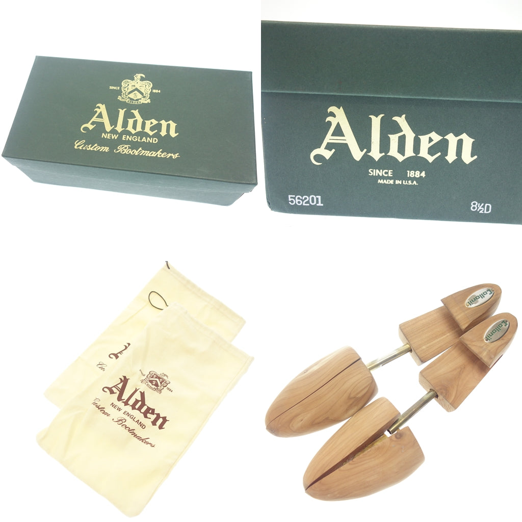 二手 ◆Alden 皮鞋 打孔盖头 56201 Cordovan 男士酒红色 US8.5D ALDEN [LA] 