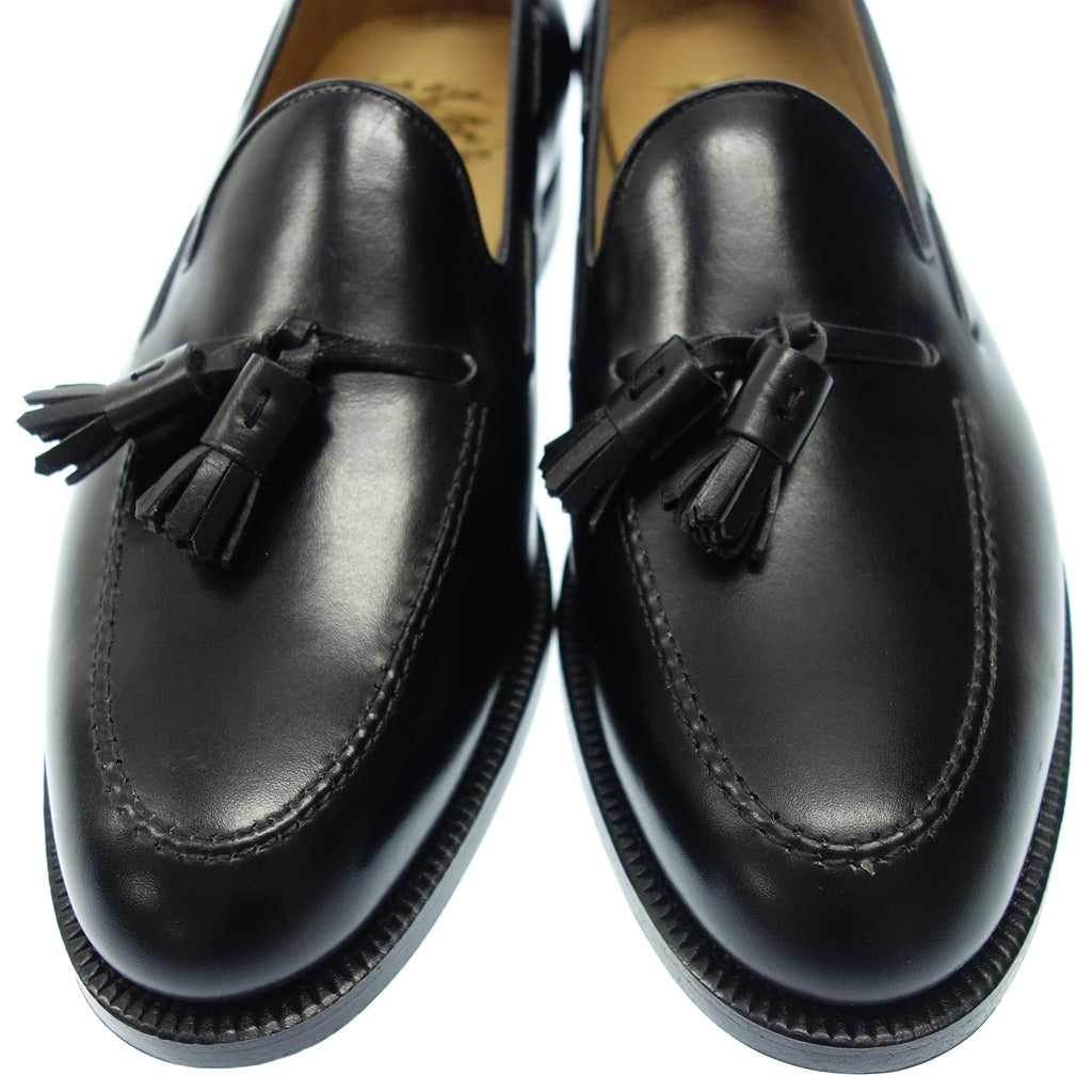 Unused◇Burberrys Leather Shoes Tassel Loafers Men's Black Size 