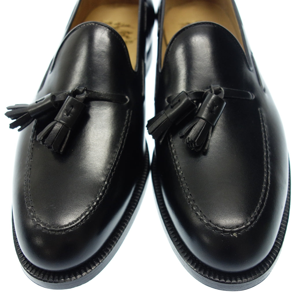 Unused◆Burberrys Leather Shoes Tassel Loafers Men's Black Size 6.5 Burberrys [AFD8] 