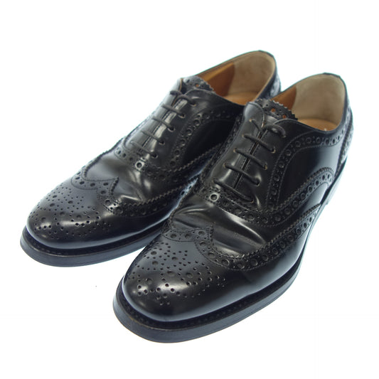 状况良好◆Church Wingtip 皮鞋 BURWOOD 黑色 女士 34 Church's [AFC51] 