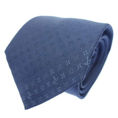 Used ◆Louis Vuitton tie monogram MR0261 silk blue LOUIS VUITTON [AFI17] 