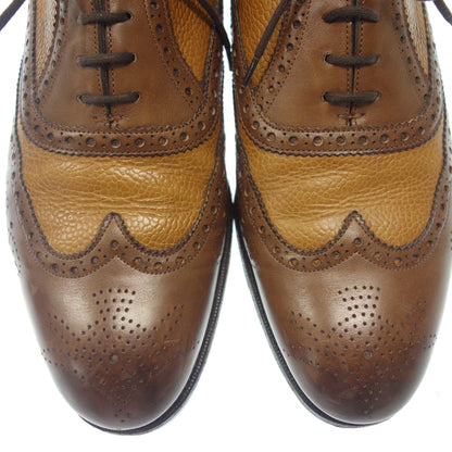 状况良好◆Edward Green 皮鞋 Wing Tip Falkirk 棕色 7.5 码 EDWARDGREEN FALKIRK 