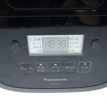 美品◆パナソニック 炊飯器  SR-FE101 5.5合炊き IH ブラック Panasonic【AFB55】