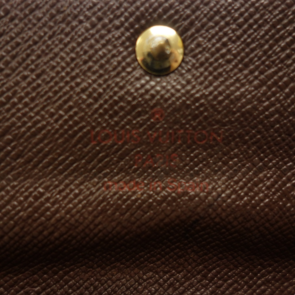 二手 ◆Louis Vuitton 钱包 Damier Portefeuille Sara N61726 棕色 Louis Vuitton [AFI6] 