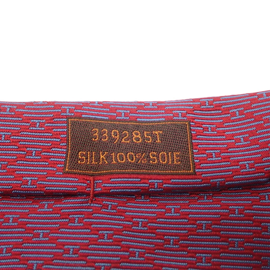 Very beautiful item◆Hermes tie All pattern 100% silk Red with box HERMES [AFI21] 