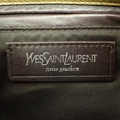 Yves Saint Laurent Handbag Leather Olive YVES SAINT LAURENT [AFE2] [Used] 