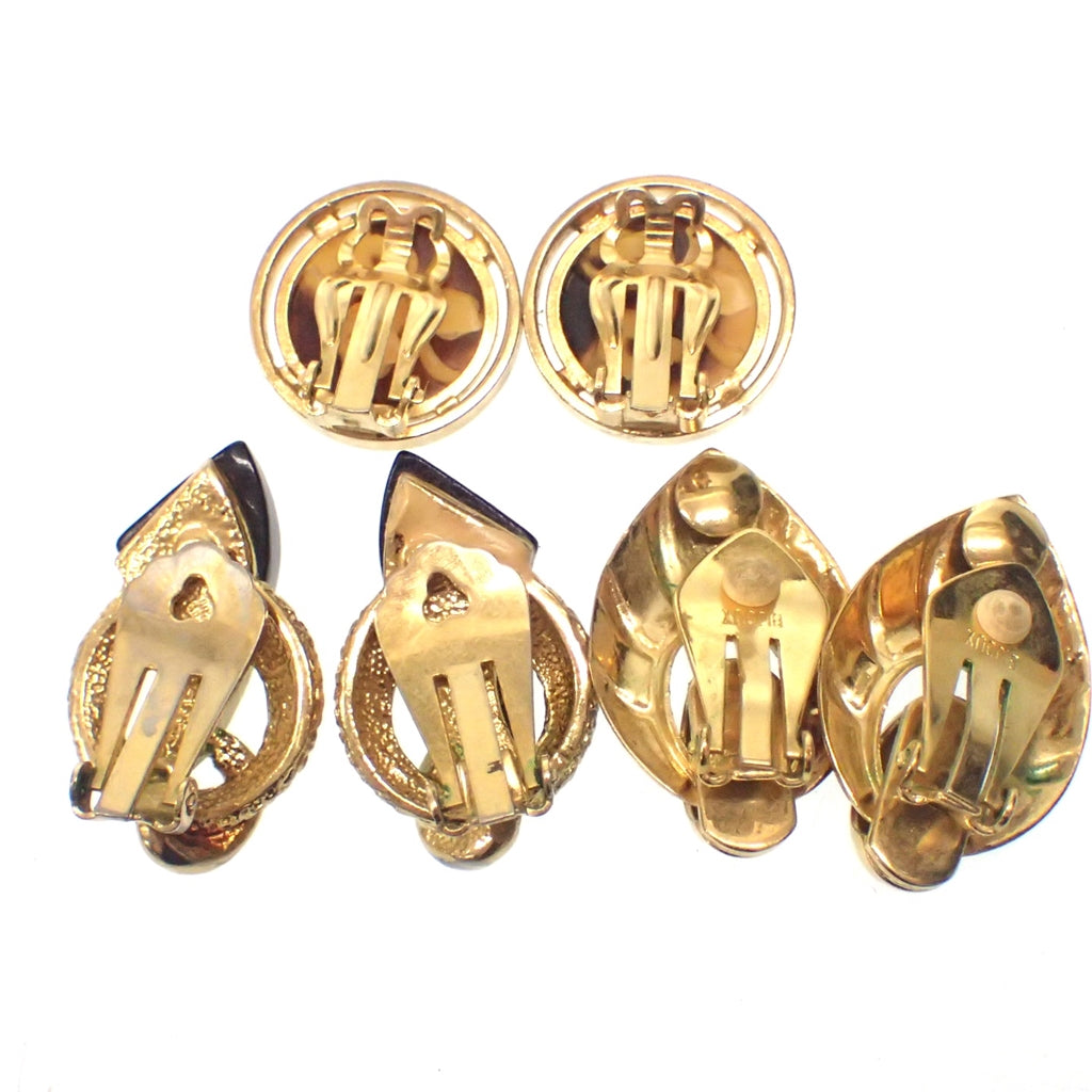 Used ◆Earrings 9 pair set Ear pad missing Hermes P stamp &amp; Givenchy etc. No brand Gold type [AFI2] 