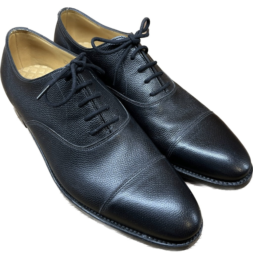 跟新一样◆John Lobb 皮鞋 Straight Tip CITYⅡ Cushbel 小牛皮 UK6E 黑色 JOHNLOBB 