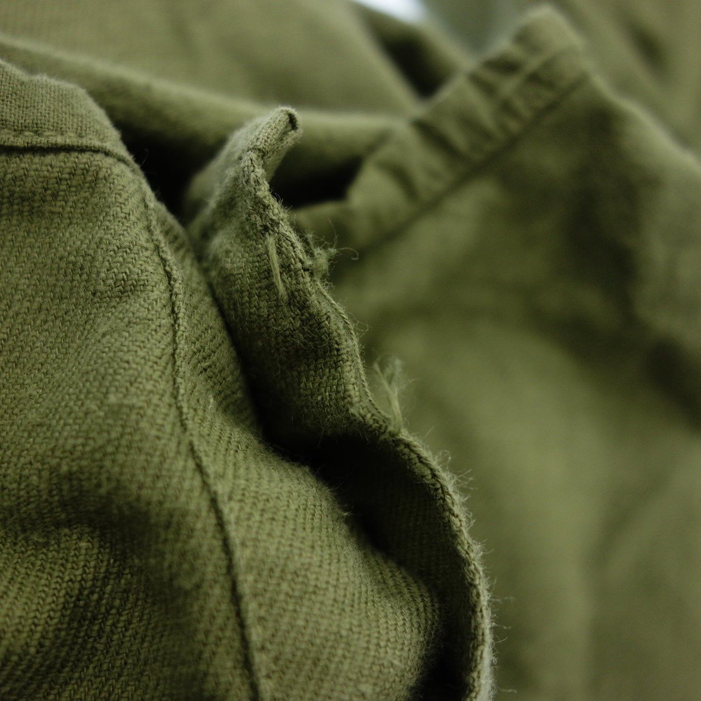 Used ◆ Vintage clothing Military cut and sew pullover shirt Sleeping shirt Green No size notation USED MILITALY [AFB44] 