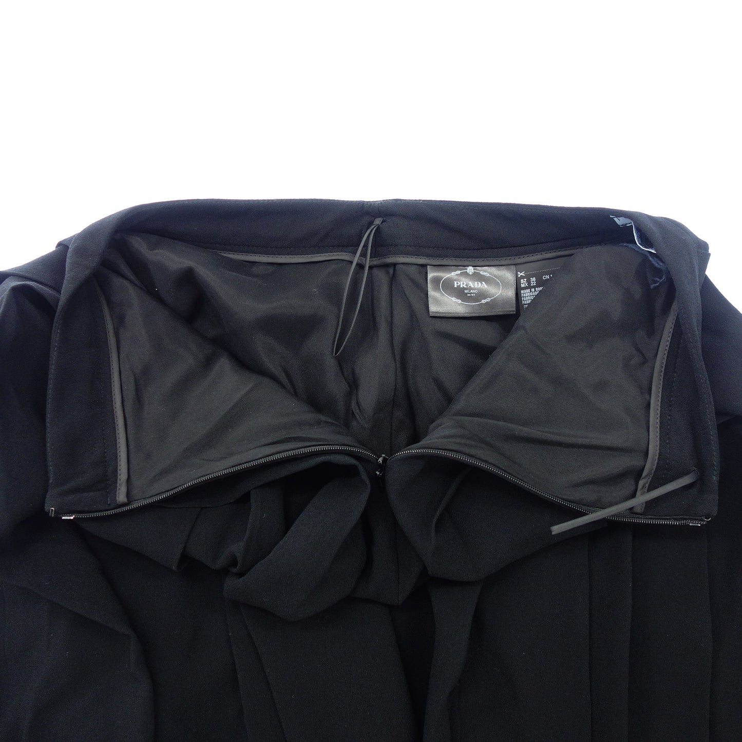 Prada pleated skirt 18SS black 36 [AFB54] 