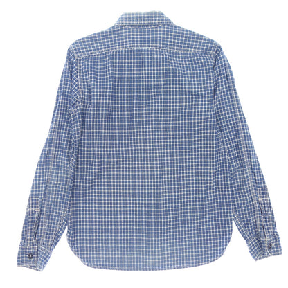 Used ◆Freewheelers long sleeve shirt Neal Cassady mini check men's size 14 Blue FREEWHEELERS NEAL CASSADY RAIL ROAD [AFB29] 