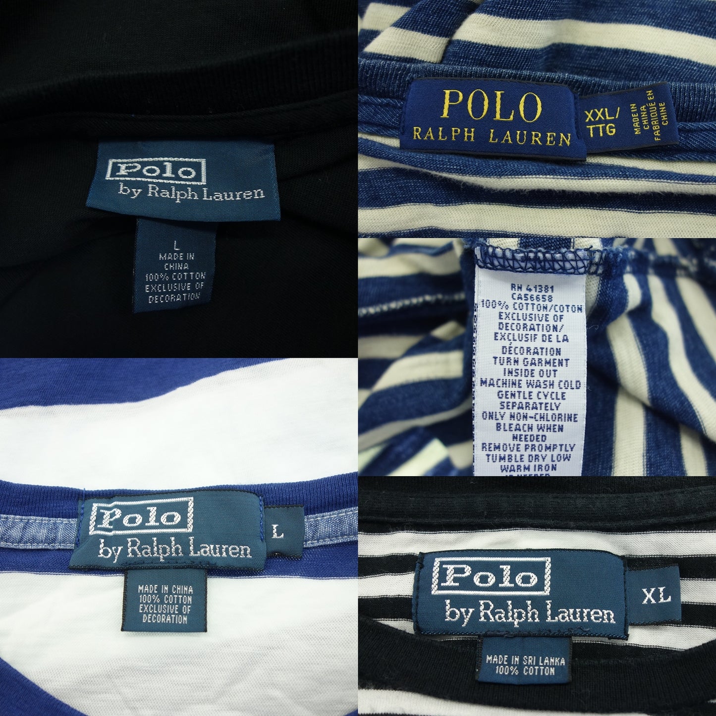 ポロラルフローレン Tシャツ 4枚セット メンズ POLO RALPH LAUREN【AFB52】【中古】