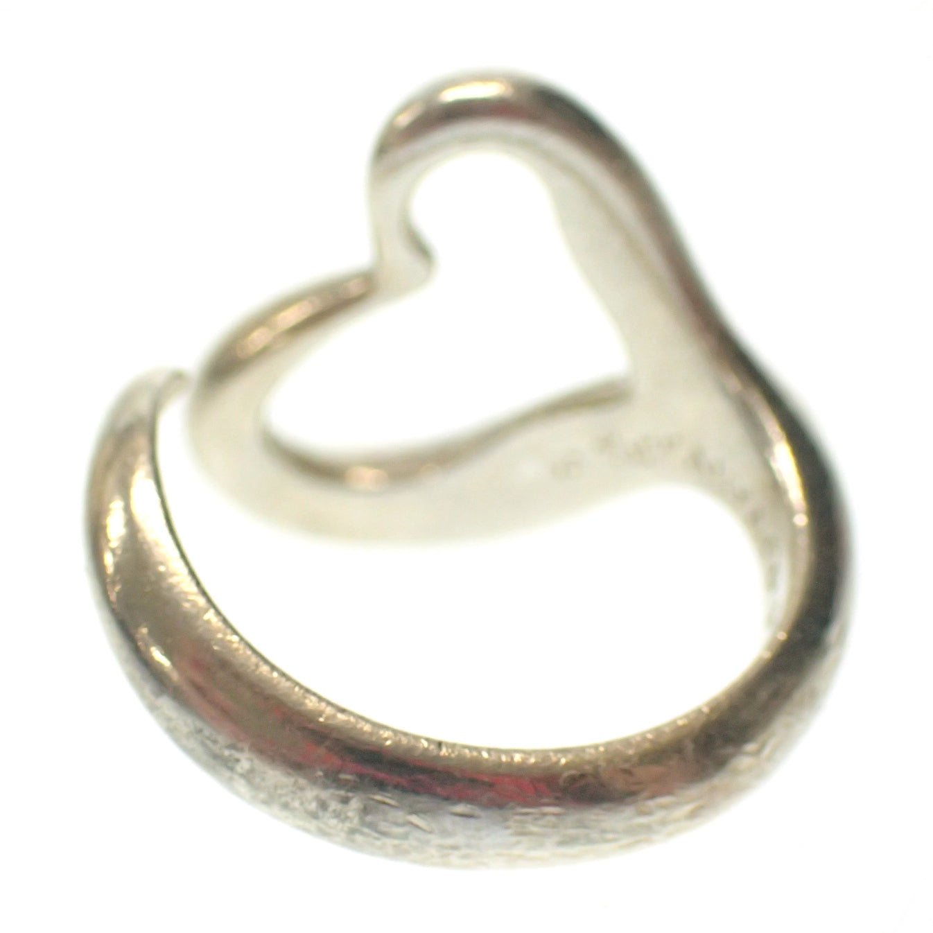 Used Tiffany Ring Open Heart Elsa Peretti SV925 No. 7 Silver Tiffany &amp; Co. [AFI17] 