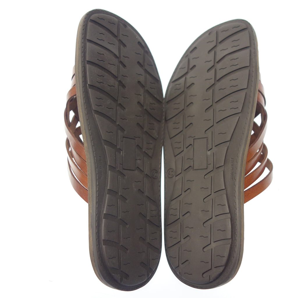 Like new◆Bison sandals leather men's size 40 brown BISON [AFD9] 