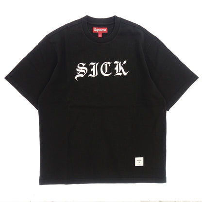 状况良好 ◆ Supreme T 恤 Sick S/S 上衣 24SS 男式黑色 S 码 Supreme [AFB52] 