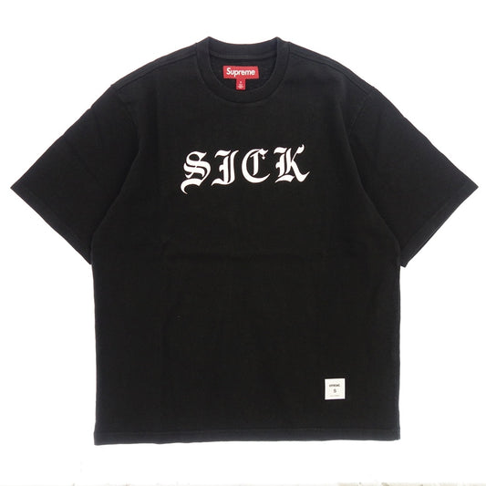 状况良好 ◆ Supreme T 恤 Sick S/S 上衣 24SS 男式黑色 S 码 Supreme [AFB52] 