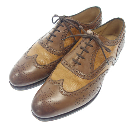 Good Condition◆Edward Green Leather Shoes Wing Tip Falkirk Brown Size 7.5 EDWARDGREEN FALKIRK 