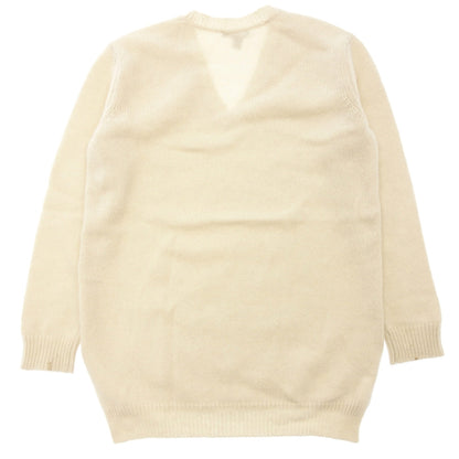 Used ◆Louis Vuitton Knit Sweater V-Neck Cashmere Blend Wool 12AW Men's XS White LOUIS VUITTON [AFB3] 