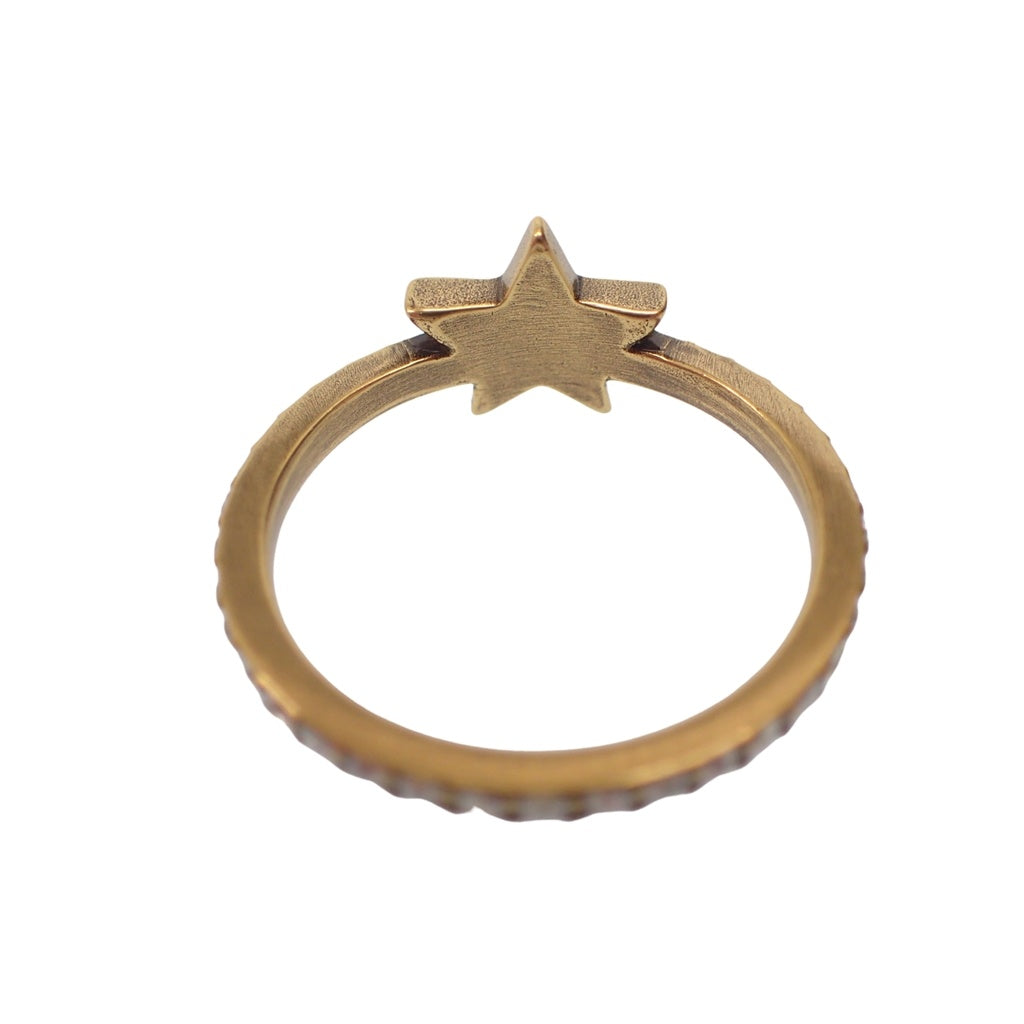 Good Condition◆Dior Ring Star Rhinestone Gold Approx. 15 DIOR [AFI12] 