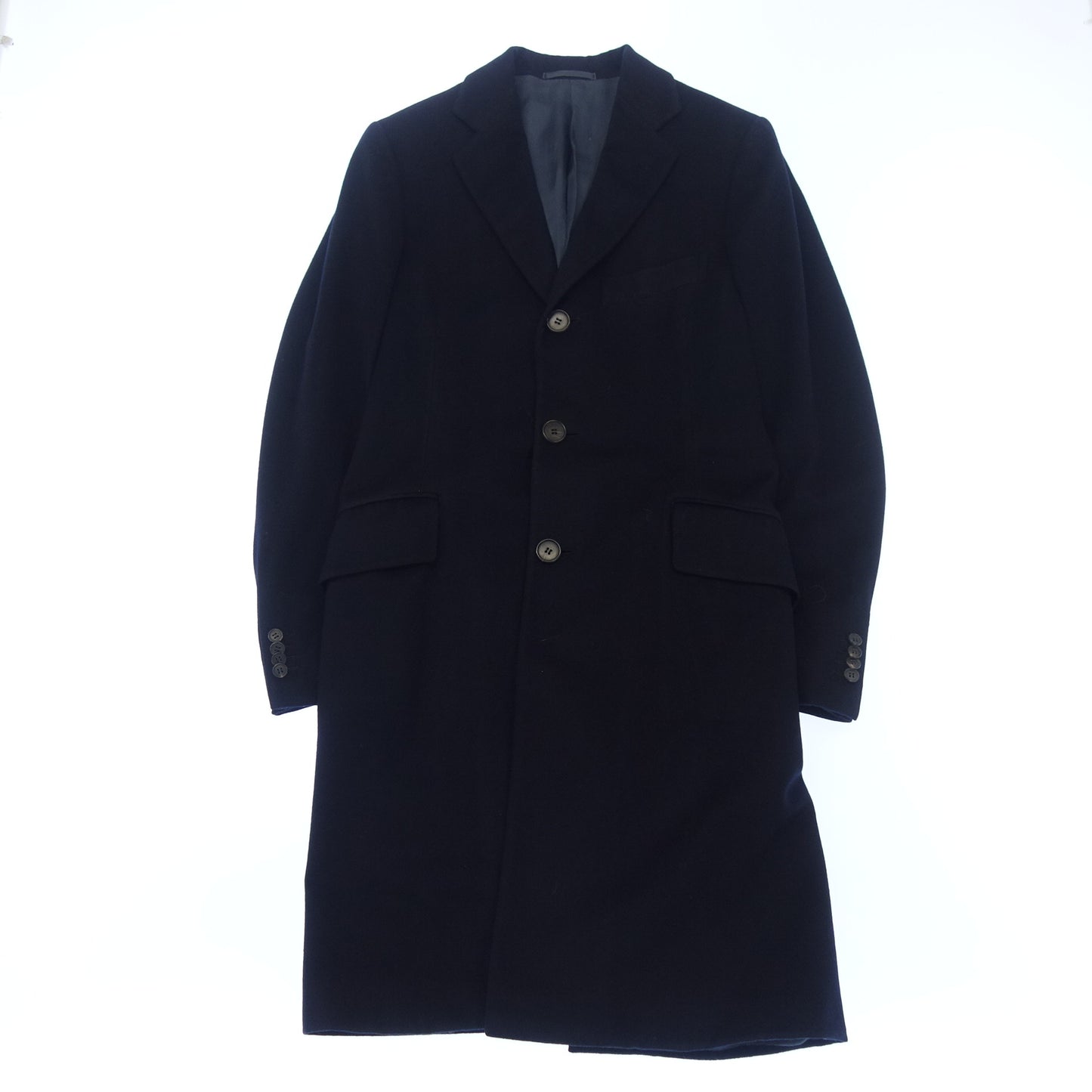 Belvest Tomorrowland Chester Coat Cashmere Blend Men's 46 Navy Belvest [AFA17] [Used] 