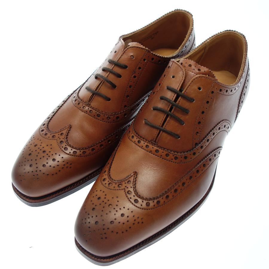 Like new◆Grenson leather shoes full brogue 22356 BATH men's size 8 brown GRENSON [LA] 