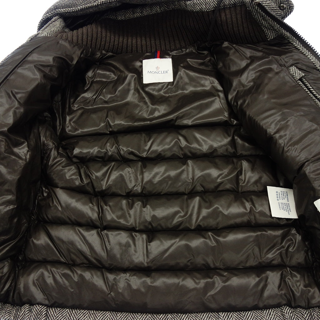 Good Condition◆Moncler 14AW Down Jacket Florian Herringbone Brown ZIND-14-3325 Men's Size 2 MONCLER FLORIAN [AFA15] 