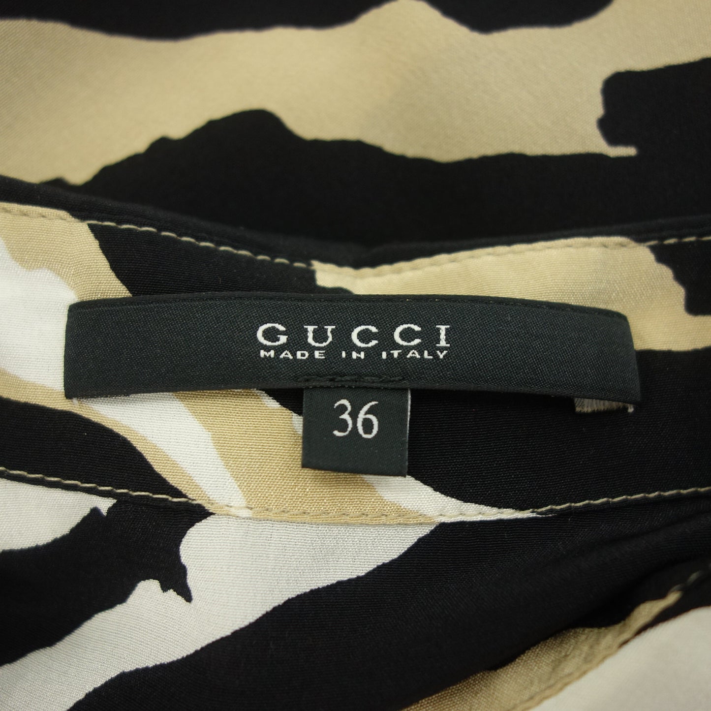 Good condition ◆ Gucci Silk Blouse Zebra Pattern Ribbon Design 357054 Women's Multicolor Size 36 GUCCI [AFB37] 