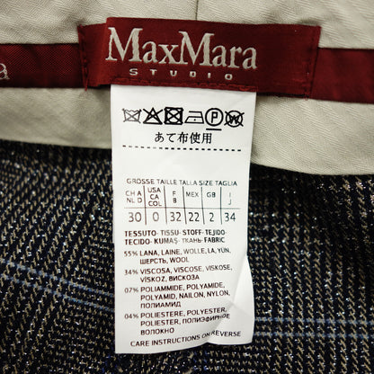 MaxMara Studio 休闲裤羊毛格纹女式多色 34 MaxMara [AFB45] [二手] 