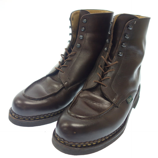 美品◆パラブーツ レースアップ ブーツ ボーリュー レザー ブラウン サイズ8 Paraboot Beaulieu