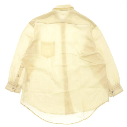 Good condition◆Sulvam long sleeve shirt oversize wool 18AW SI-B04-010 Men's S Beige sulvam [AFB9] 