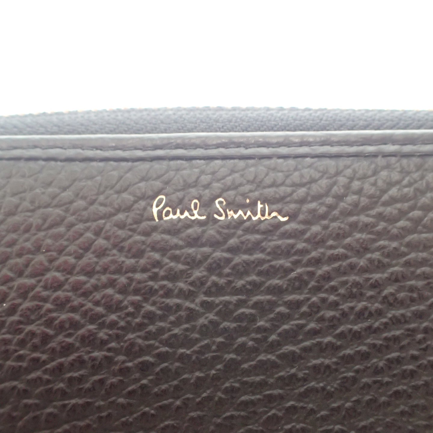 跟新品一样◆Paul Smith 皮革圆形拉链长钱包男士黑色 x 海军蓝 Paul Smith [AFI1] 