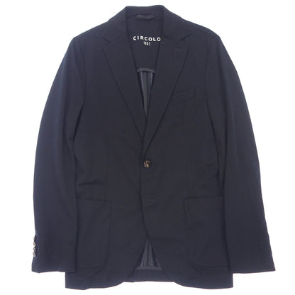 Good Condition◆CIRCOLO Tailored 2B Jacket Jersey Stretch Men's Navy Size 48 CIRCOLO 1901 [AFB53] 